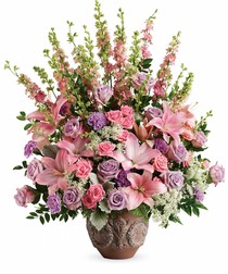 Soft Blush Bouquet: Lavender & Pink Sympathy Bouquet - Veldkamp's ...